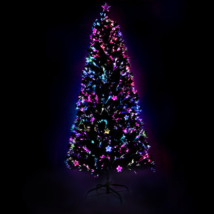 Jingle Jollys 1.8m Christmas Tree Optic Fibre LED Xmas tree Multi Colour XM-TR-LED-6F-GR