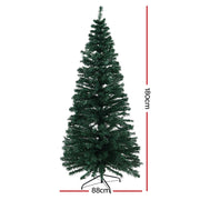 Jingle Jollys 1.8m Christmas Tree Optic Fibre LED Xmas tree 300 Tips XM-TR-LED-6F-GR-DX