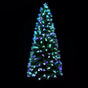 Jingle Jollys Christmas Tree 2.1M 7FT LED Xmas Multi Colour Lights Optic Fibre XM-TR-LED-FO-7F-RB