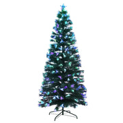 Jingle Jollys Christmas Tree 2.1M 7FT LED Xmas Multi Colour Lights Optic Fibre XM-TR-LED-FO-7F-RB