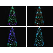 Jingle Jollys Christmas Tree 2.1M 7FT LED Xmas Multi Colour Lights Optic Fibre XM-TR-LED-FO-7F-RB