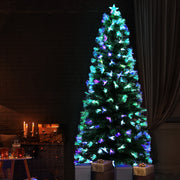 Jingle Jollys Christmas Tree 2.1M 7FT LED Xmas Multi Colour Lights Optic Fibre XM-TR-LED-FO-7F-RB