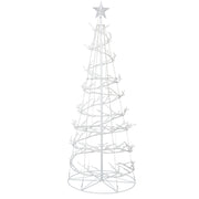 Jingle Jollys Christmas Tree 1.8M 6FT LED Xmas Decoration Cold White Lights XM-TR-LED-SPIRAL-7F-WW
