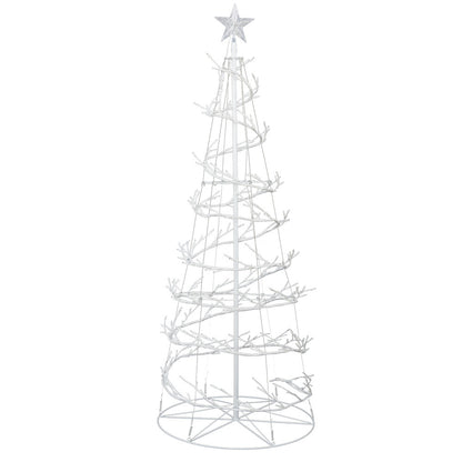 Jingle Jollys Christmas Tree 1.8M 6FT LED Xmas Decoration Cold White Lights XM-TR-LED-SPIRAL-7F-WW