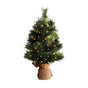 Jingle Jollys Tabletop Christmas Tree 60CM 8 Light Modes Timer Function XM-TR-MINI-2FT-GR