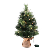 Jingle Jollys Tabletop Christmas Tree 60CM 8 Light Modes Timer Function XM-TR-MINI-2FT-GR