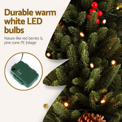 Jingle Jollys Mini Christmas Tree 90cm LED Xmas Tree Party Decorations XM-TR-MINI-3FT-LED