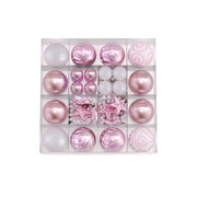 Jingle Jollys 33pcs Christmas Tree Decorations Set Baubles Ornaments Party Pink XM-TR-ORNAMENTS-SET-PK