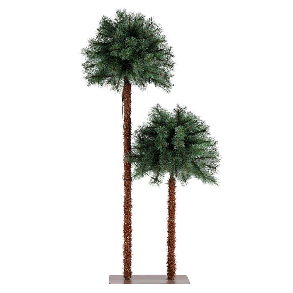 Jingle Jollys Christmas Tree 1.5+1m LED Xmas Palm Tree Party Decorations 2 in 1 XM-TR-PALM-5FT-LED