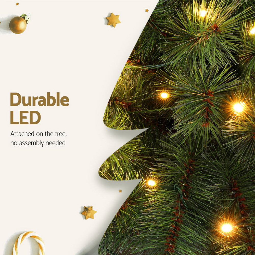 Jingle Jollys Christmas Tree 1.5+1m LED Xmas Palm Tree Party Decorations 2 in 1 XM-TR-PALM-5FT-LED