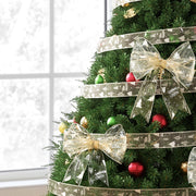 Jingle Jollys 20M Christmas Ribbon Roll Bow Printed Xmas Tree Decor Gift Gold XM-TR-RIBBON-GD