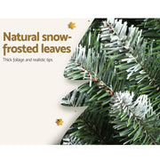 Jingle Jollys Christmas Tree 1.8m Xmas Tree Decorations Snowy 300 Tips XM-TR-SLIM-6F-SNOW