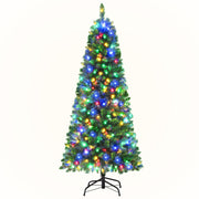 Jingle Jollys 1.8M Pre-lit Christmas Tree 8 Mode Multi Colour 200 LED Light Xmas XM-TR-SLIM-6FT-MC