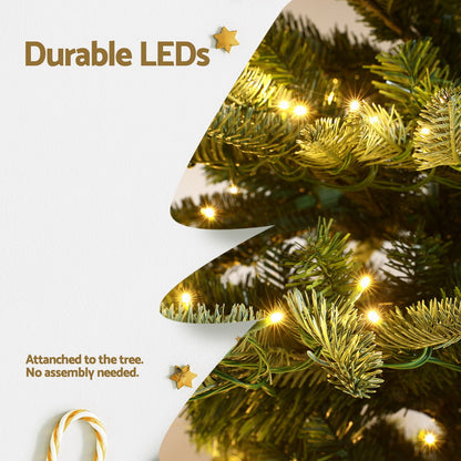 Jingle Jollys Christmas Tree 2.1M LED Sparse Xmas Tree 860 Tips Party Decoration XM-TR-SPARSE-7FT-LED