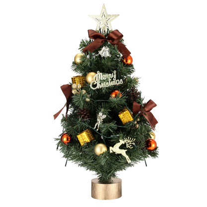 Jingle Jollys Tabletop Christmas Tree 60CM LED Xmas Tree Tree Topper Ornaments XM-TR-TABLETOP-2FT-LED