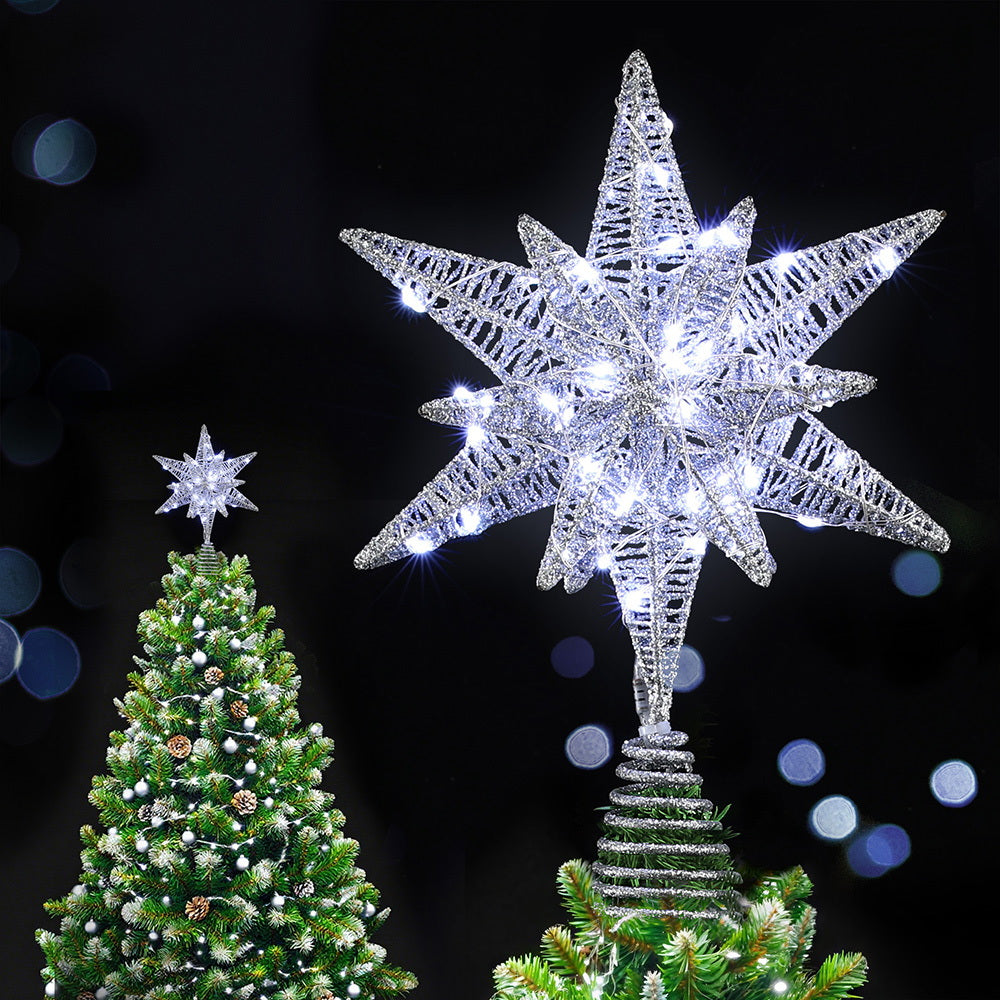 Jingle Jollys 3D Christmas Tree Topper Star LED Decorations Xmas Party Timer XM-TR-TOPPER-3D-LED