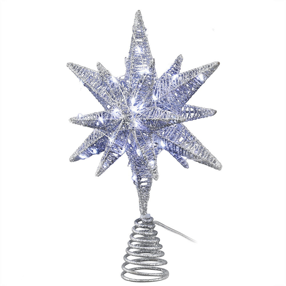 Jingle Jollys 3D Christmas Tree Topper Star LED Decorations Xmas Party Timer XM-TR-TOPPER-3D-LED