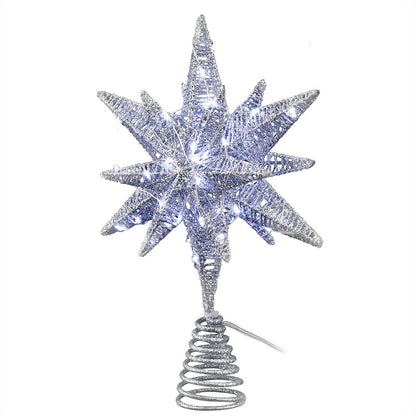 Jingle Jollys 3D Christmas Tree Topper Star LED Decorations Xmas Party Timer XM-TR-TOPPER-3D-LED
