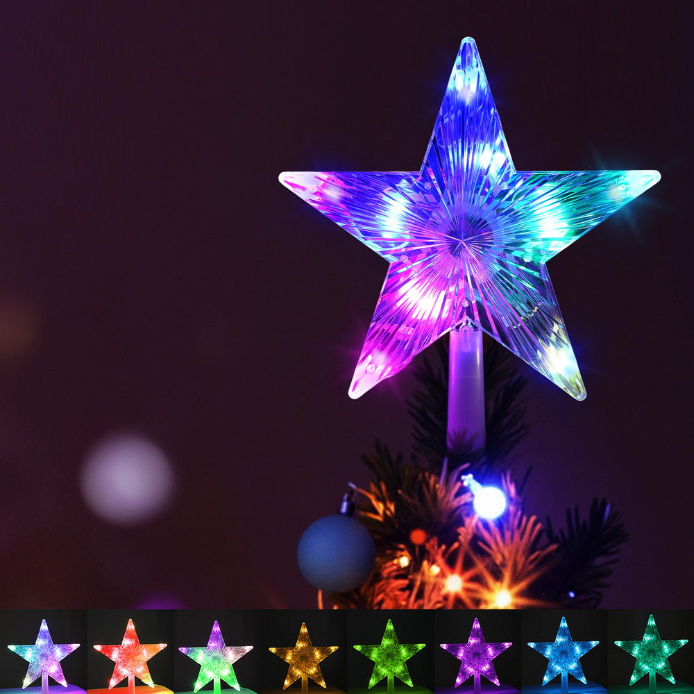 Jingle Jollys Christmas Tree Topper Star RGB LED Xmas Decor 80 Modes APP Control XM-TR-TOPPER-RGB-MC