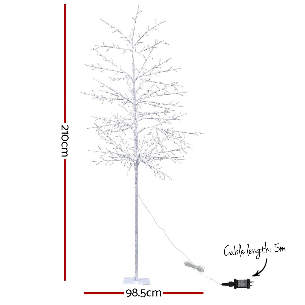 Jingle Jollys Christmas Tree 2.1M 480 LED Trees With Lights Warm White XM-TR-TWIG-210-WW