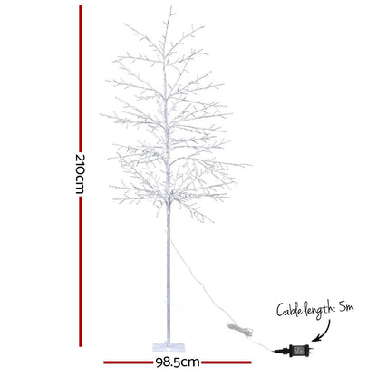 Jingle Jollys Christmas Tree 2.1M 480 LED Trees With Lights Warm White XM-TR-TWIG-210-WW