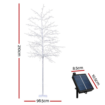 2.1M Christmas Tree 480 LED Solar Jingle Jollys XM-TR-TWIG-SOLAR-210-WW