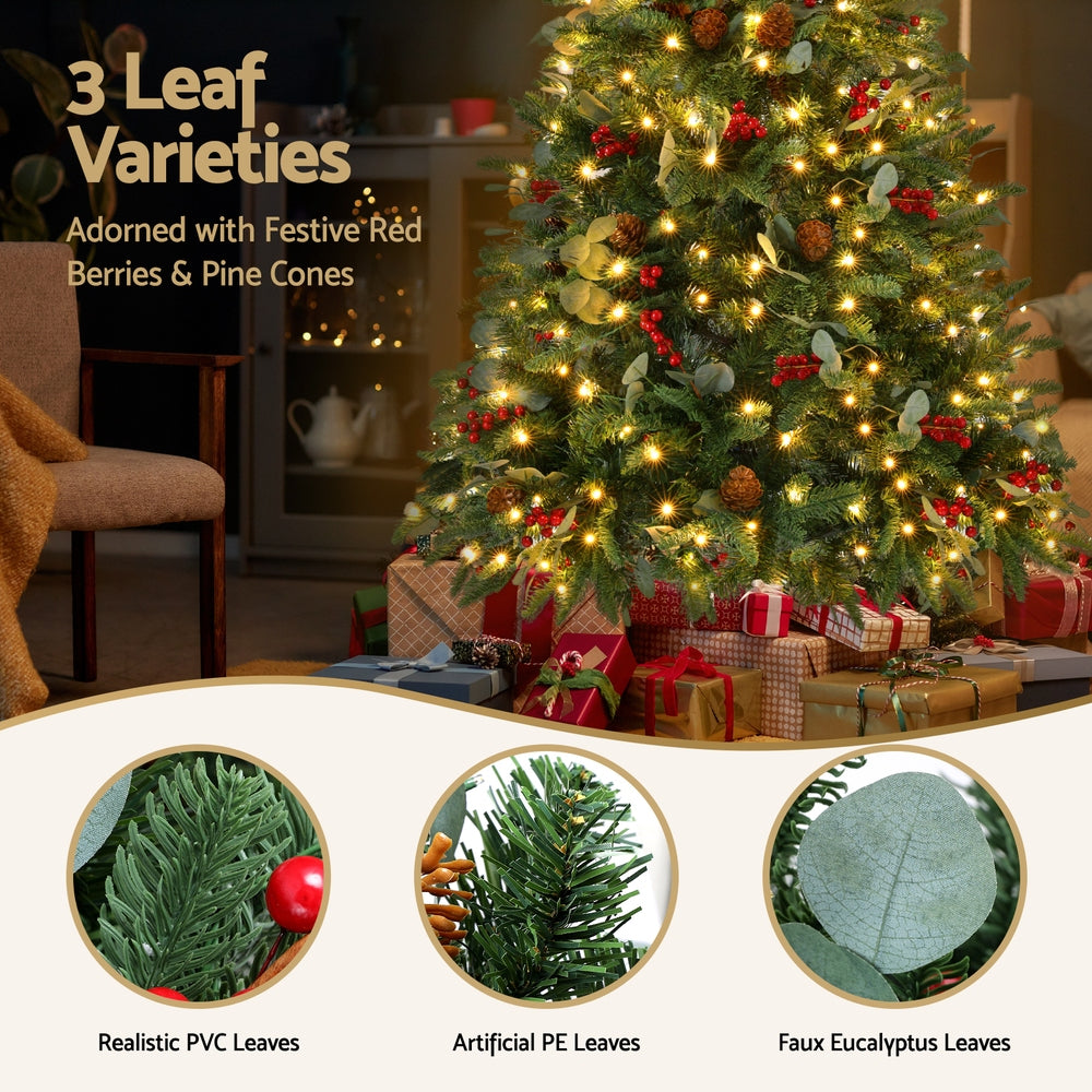 Jingle Jollys Christmas Tree 1.5m 160 LED Xmas Tree Party Decorations 355 Tips XM-TR-WELL-5FT-LED