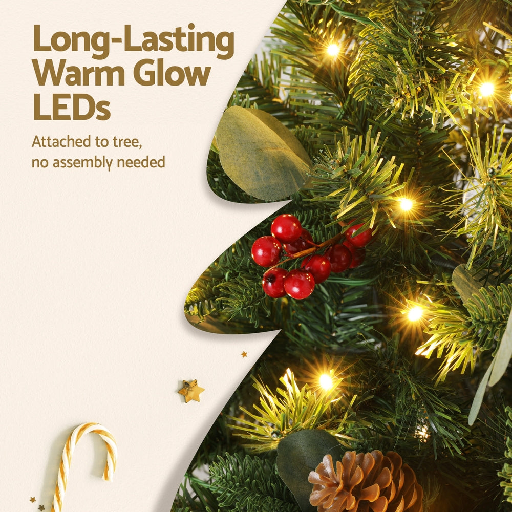 Jingle Jollys Christmas Tree 1.5m 160 LED Xmas Tree Party Decorations 355 Tips XM-TR-WELL-5FT-LED