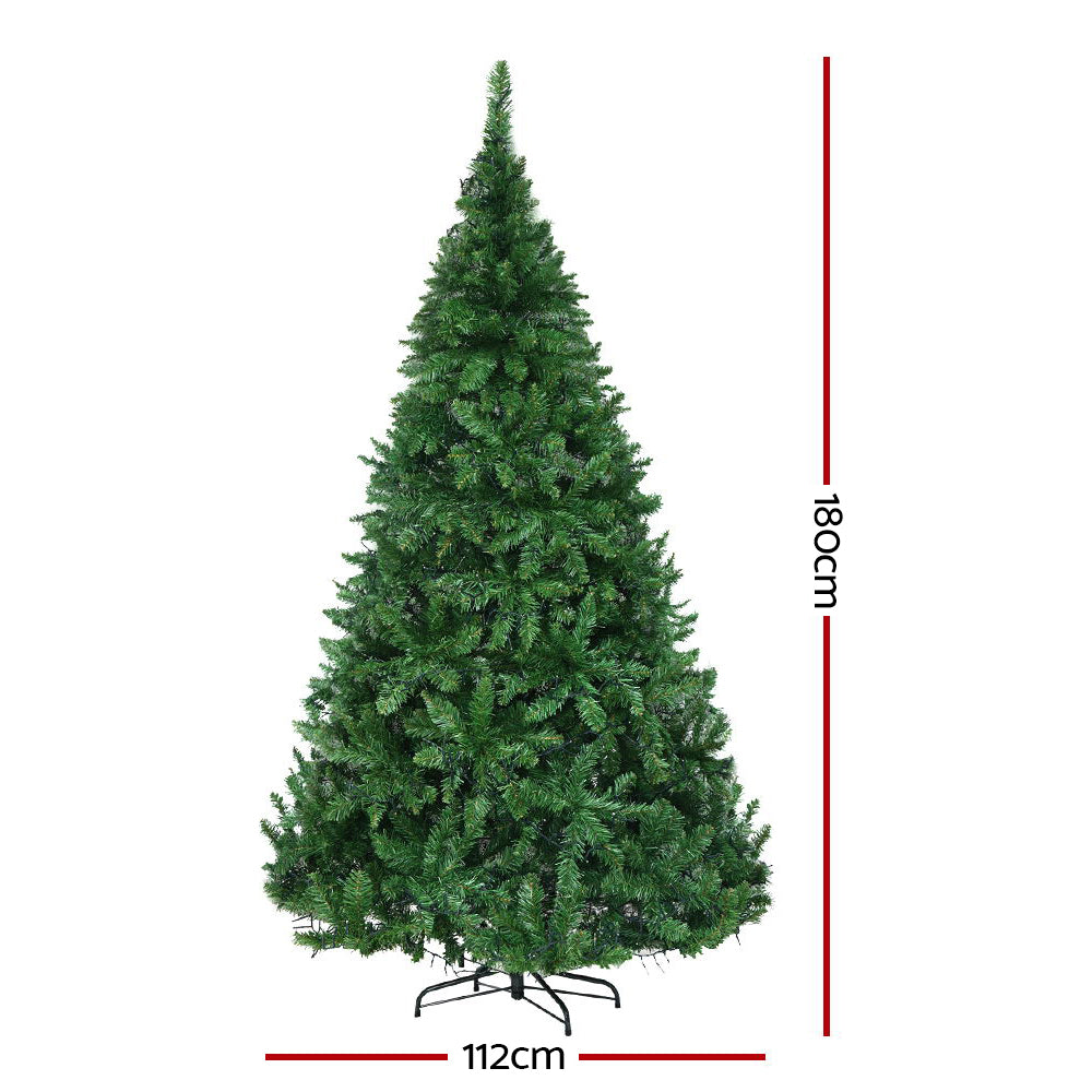 Jingle Jollys Christmas Tree 1.8m Xmas Tree Decorations 874 LED 8 Light Mode XM-TR-WELL-6F-LED-N