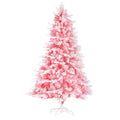 Jingle Jollys Christmas Tree 1.8m Pink Xmas Tree Snowy Party Decor 810 Tips XM-TR-WELL-6FT-PINK-GS