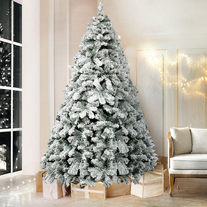Jingle Jollys Christmas Tree 2.1m Snow Flocked Xmas Tree Decorations 780 Tips XM-TR-WELL-7F-GS
