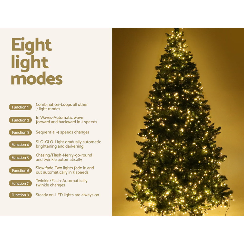 Jingle Jollys Christmas Tree 2.1m Xmas Tree Decorations 1134 LEDs 8 Light Mode XM-TR-WELL-7F-LED-N