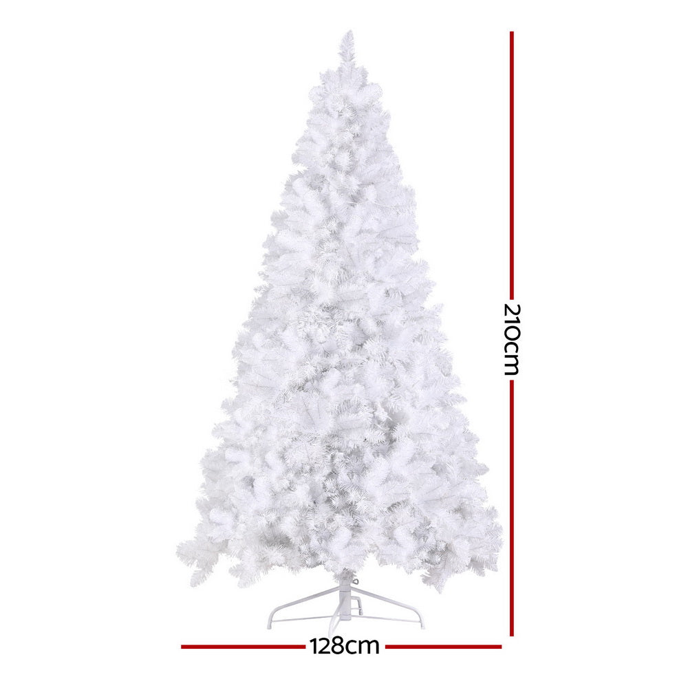 Jingle Jollys Christmas Tree 2.1m 500 LED Xmas Tree Decorations White 1260 Tips XM-TR-WELL-7F-WH-LED