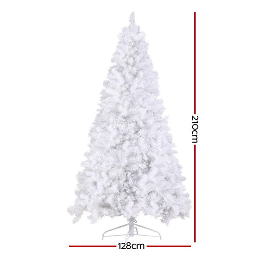 Jingle Jollys Christmas Tree 2.1m 500 LED Xmas Tree Decorations White 1260 Tips XM-TR-WELL-7F-WH-LED
