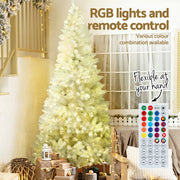 Jingle Jollys Christmas Tree 2.1m RGB Remote Xmas Party Decorations 1310 Tips XM-TR-WELL-7F-WH-MC