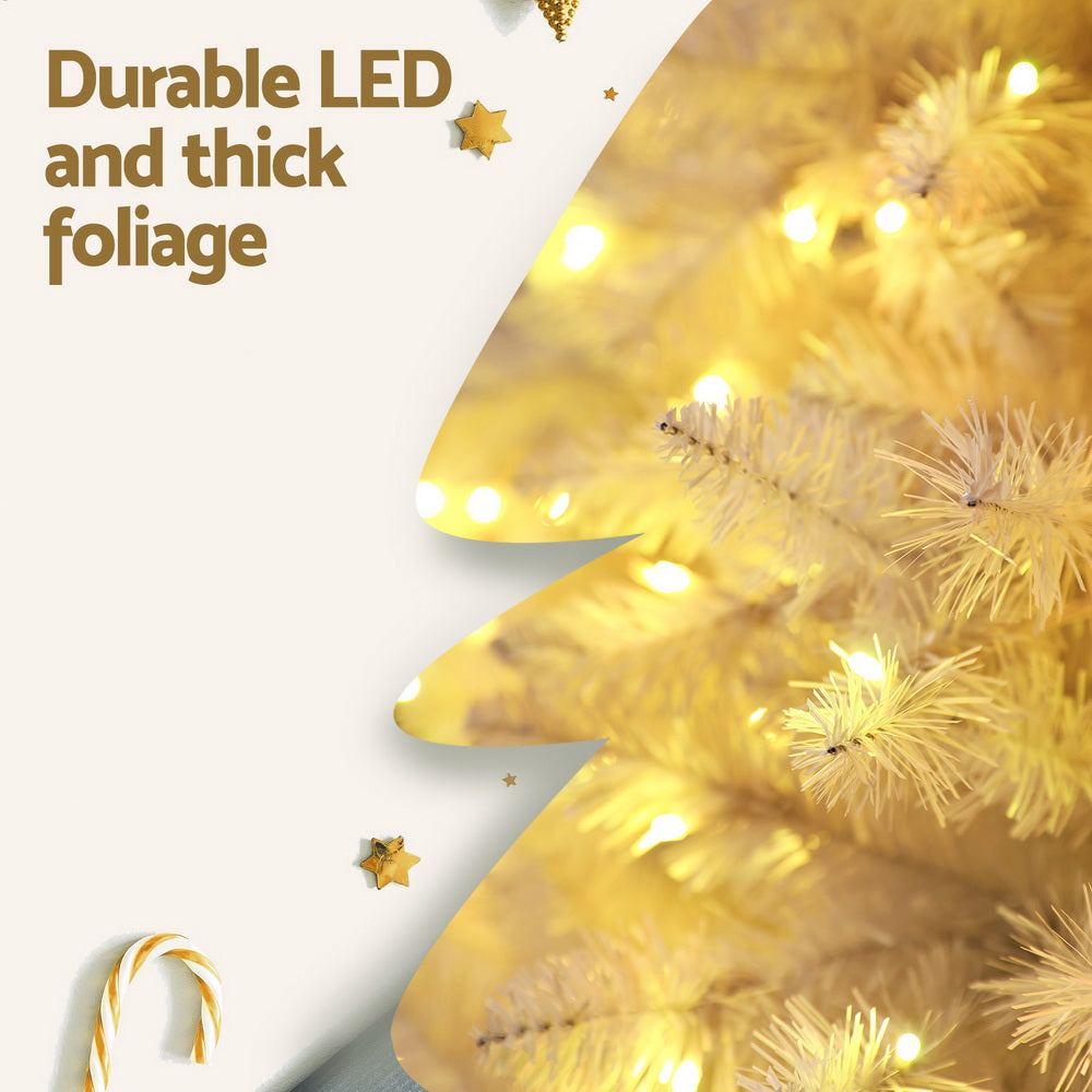 Jingle Jollys Christmas Tree 2.1m RGB Remote Xmas Party Decorations 1310 Tips XM-TR-WELL-7F-WH-MC