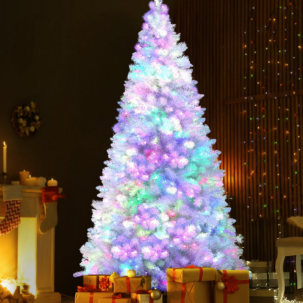 Jingle Jollys Christmas Tree 2.1m RGB Remote Xmas Party Decorations 1310 Tips XM-TR-WELL-7F-WH-MC