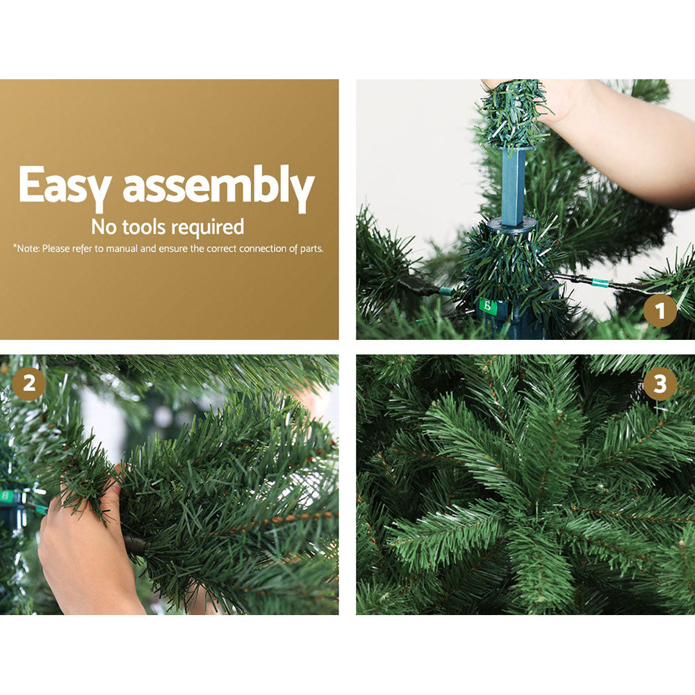Jingle Jollys Christmas Tree 2.7m Green Xmas Tree Decorations 1590 Tips XM-TR-WELL-9F-GR