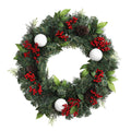 Jingle Jollys 2FT 60CM Christmas Wreath with Decor Xmas Tree Decoration XM-TR-WRE-2FT-BERRY-RED