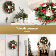 Jingle Jollys Christmas Wreath 40CM Xmas Garland Baubles Ornaments Party Decor XM-TR-WRE-CANDY-BAUBLES