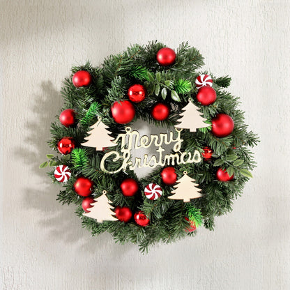Jingle Jollys Christmas Wreath 40CM Xmas Garland Baubles Ornaments Party Decor XM-TR-WRE-CANDY-BAUBLES