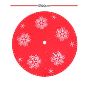 Jingle Jollys Christmas Tree Skirt 120cm Snowflake Ornaments Party Decorations XMAS-CARPET-REINDEER-120