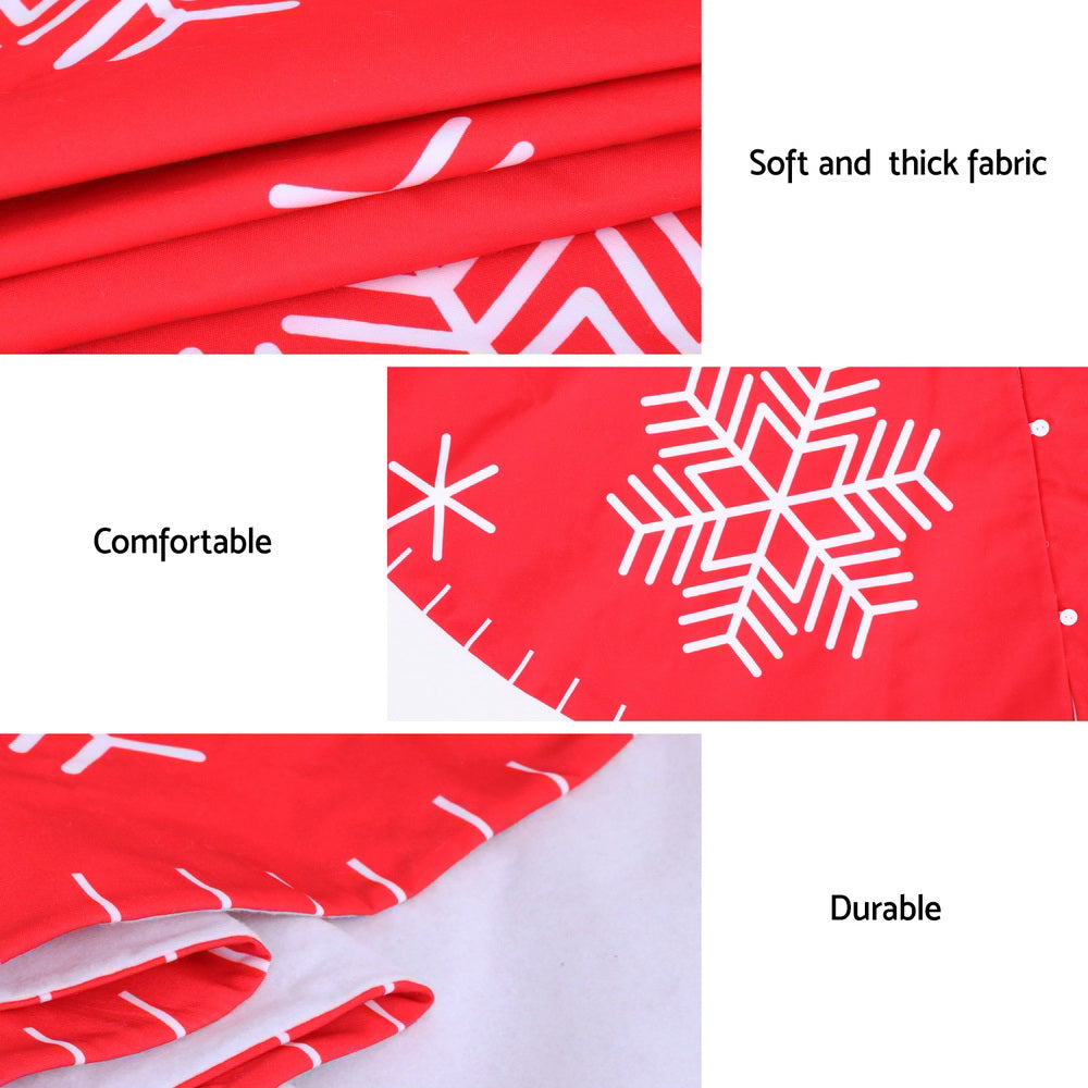 Jingle Jollys Christmas Tree Skirt 120cm Snowflake Ornaments Party Decorations XMAS-CARPET-REINDEER-120