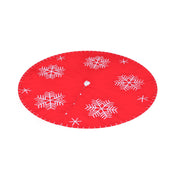 Jingle Jollys Christmas Tree Skirt 90cm Snowflake Ornaments Party Decorations XMAS-CARPET-REINDEER-90