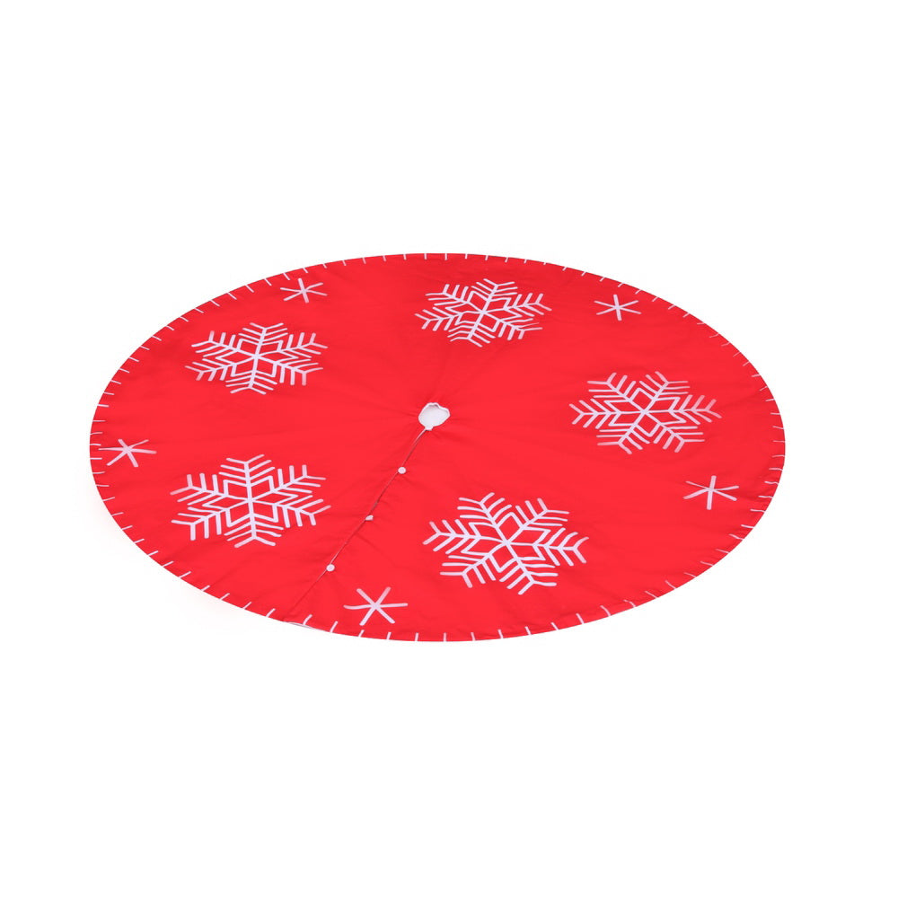 Jingle Jollys Christmas Tree Skirt 90cm Snowflake Ornaments Party Decorations XMAS-CARPET-REINDEER-90