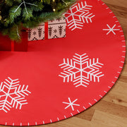Jingle Jollys Christmas Tree Skirt 90cm Snowflake Ornaments Party Decorations XMAS-CARPET-REINDEER-90