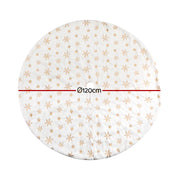 Jingle Jollys Christmas Tree Skirt 120cm Snowflake Ornaments Xmas Decorations XMAS-CARPET-SNOWFLAKE-120