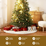 Jingle Jollys Christmas Tree Skirt 90cm Snowflake Ornaments Xmas Decorations XMAS-CARPET-SNOWFLAKE-90