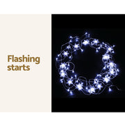 Jingle Jollys Christmas Lights 80 LED 3M Icicle Light Snow Decorations XMAS-CUR300-1M-SNOW-WH