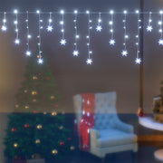 Jingle Jollys Christmas Lights 80 LED 3M Icicle Light Snow Decorations XMAS-CUR300-1M-SNOW-WH
